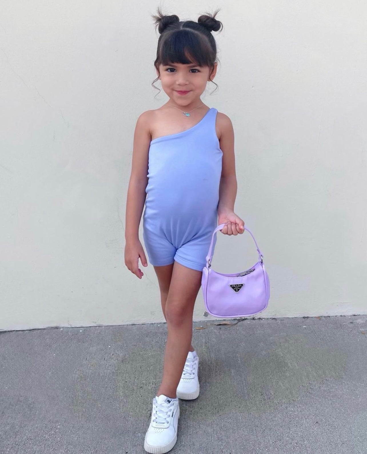 One Shoulder Romper [lilac]